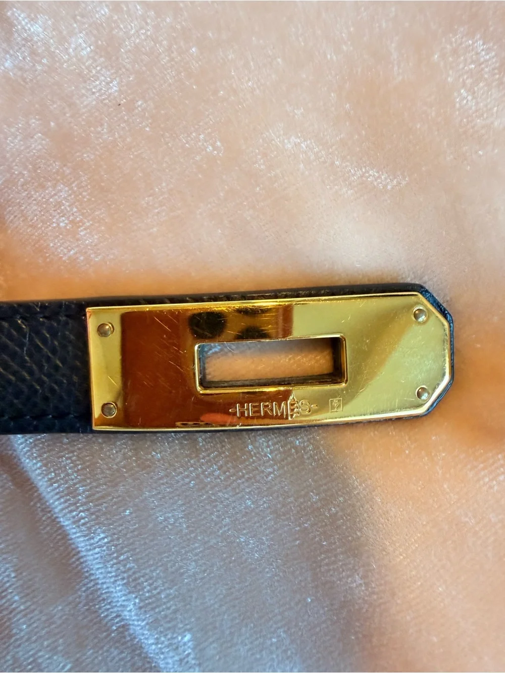 Hermes Kelly belt Black Leather Women’s Belt with Gold hardware